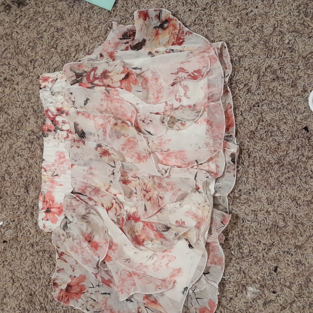 A floral skirt